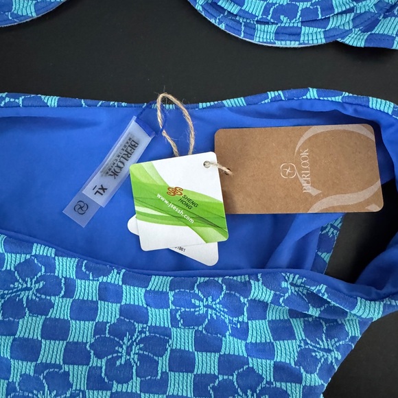 Blue Patterned Women's Bikini Set - Picture 4 of 8